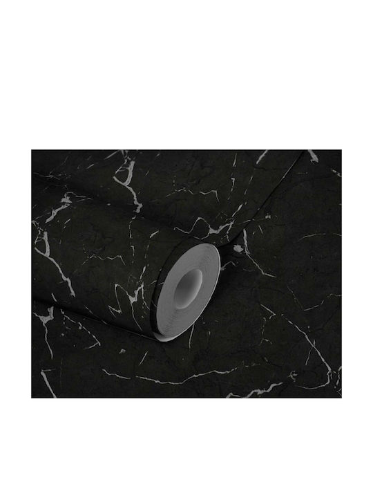 Wall Wallpaper Vinyl Black 1005x53cm Washable