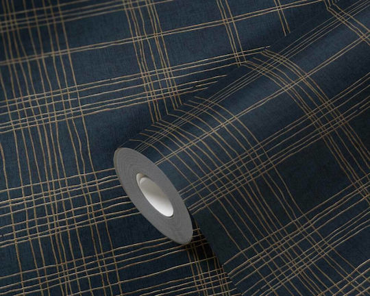 Tapet de Perete 1005x53cm Carou Vinil Neagră Lavabil