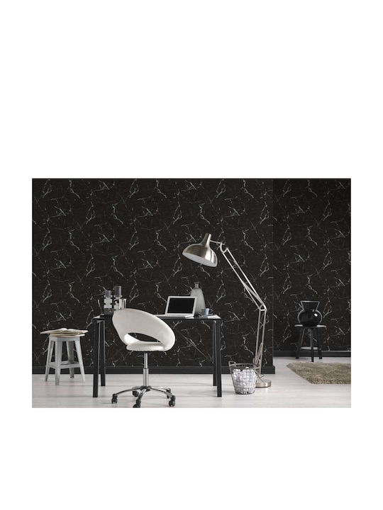 Wall Wallpaper Vinyl Black 1005x53cm Washable