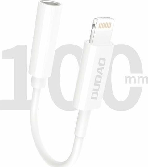 Dudao L16i Конвертор Lightning мъжки към 3.5mm женски Бял Бял 1бр