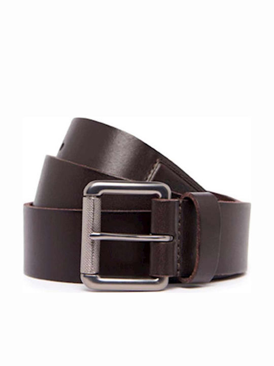 Badgeman Wide Men's Belt Leather Brown
