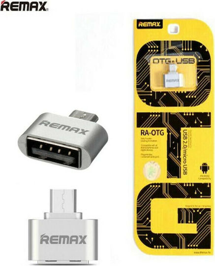 Remax RA-OTG Micro USB Male to USB-A Female Converter Gold Gold 1 Piece