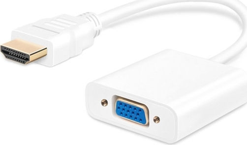 Powertech Converter HDMI male to VGA female White 1pcs PTH-024
