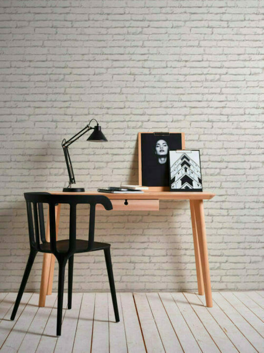 Ταπετσαρία Τοίχου Wood Stone Off White 1000x53cm Πλενόμενη