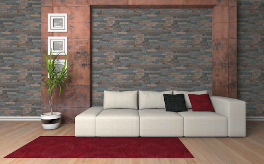 Wall Wallpaper Wood Stone Vinyl Petrol 1000x53cm Washable