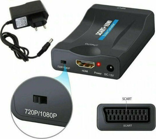 Hadex Μετατροπέας Scart female σε HDMI female (ZLA0110)