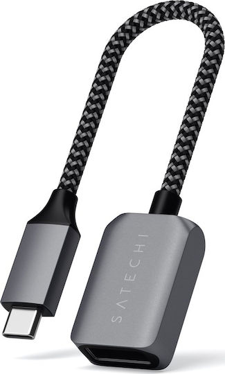 Satechi Μετατροπέας USB-C male σε USB-A female Γκρι 1τμχ ST-UCATCM