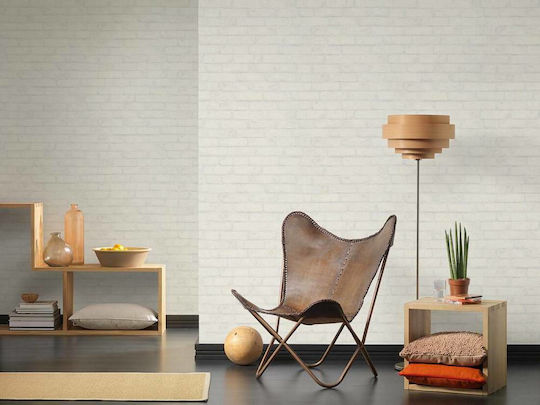 Ταπετσαρία Τοίχου Wood And Stone Βινυλίου Off White 1000x53cm