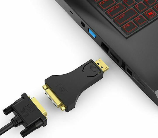 Powertech Konverter DisplayPort männlich zu DVI-I weiblich 1Stück CAB-DP062