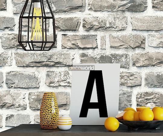 Tapet de Perete 1000x53cm Cărămidă Vinil Bej Lavabil