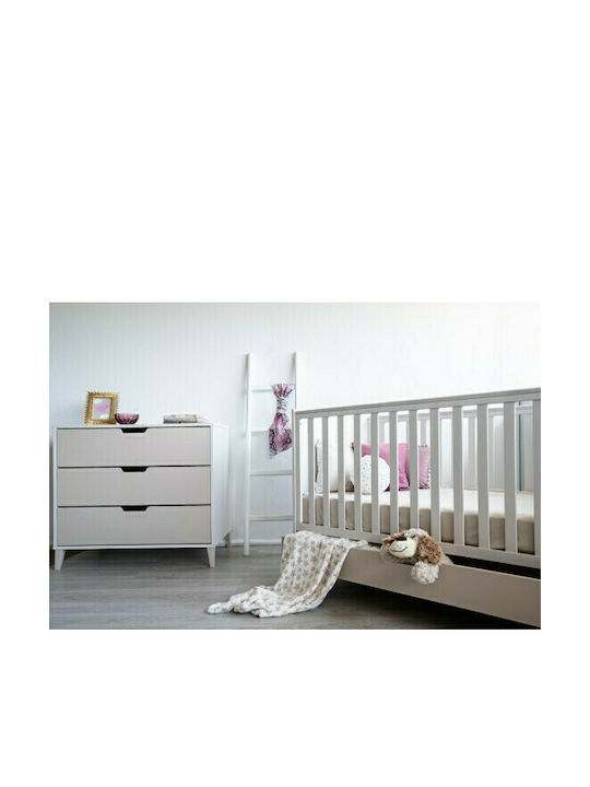 Santa Bebe Juno Seturi de mobilier pentru copii cu Pat și Comodă Alb / Bej 105-425