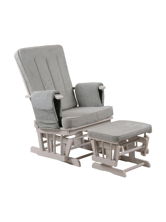 Baby Adventure Πολυθρόνα Θηλασμού με Υποπόδιο Grey