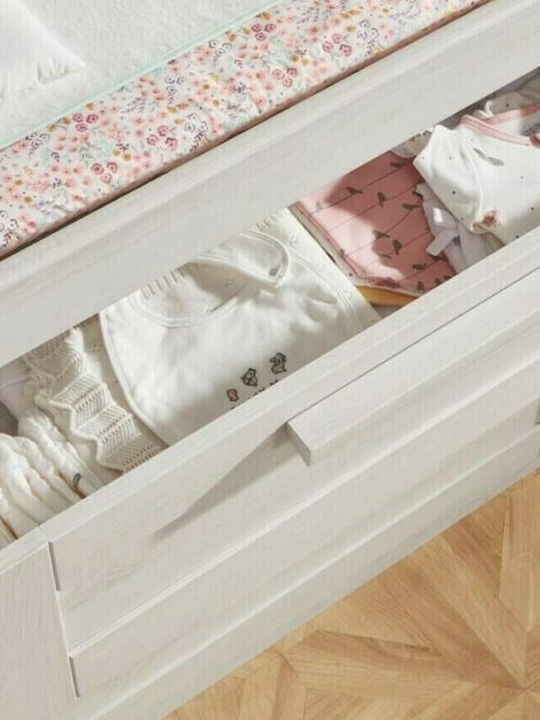 Mamas & Papas Atlas Nimbus Комплекти бебешки мебели с Креват и Комод Бял 9280179-9280180