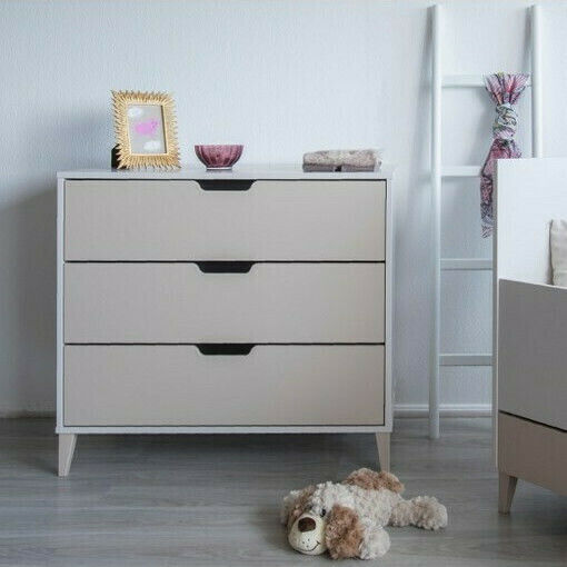 Santa Bebe Juno Nursery Furniture Set with Bed & Nursery Drawer White / Beige