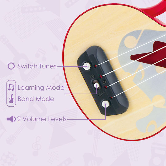 Hape Ukulele Learn With Lights Pentru 3+ Ani