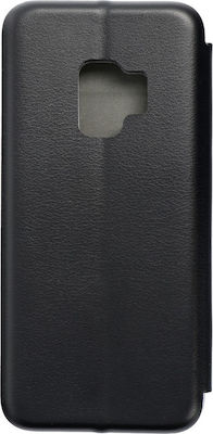 Forcell Flip Книга Изкуствена кожа Черен (Galaxy S9)