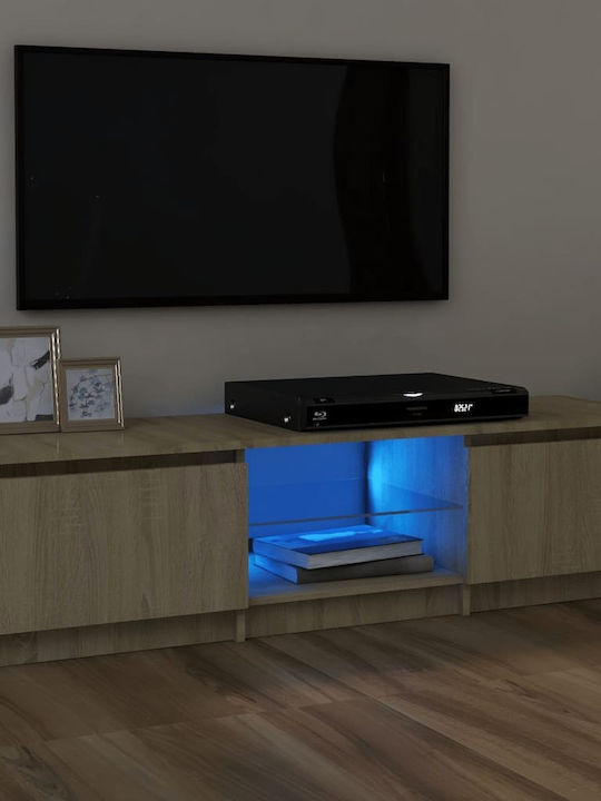 TV Stand with LED Lighting Sonoma Oak L120xW30xH35.5cm