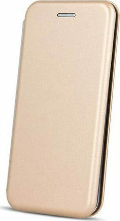 Senso Oval Stand Book Piele artificială Auriu (Galaxy A6 2018)