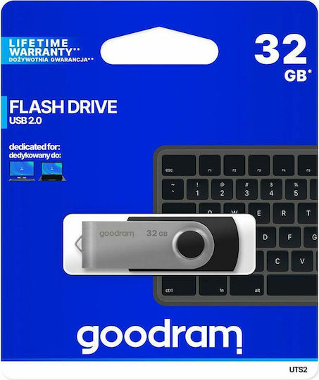GoodRAM UTS2 32GB USB 2.0 Stick Μαύρο