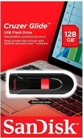 Sandisk Cruzer Glide 128GB USB 2.0 Stick Negru