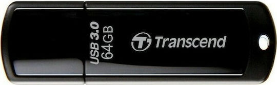 Transcend Jetflash 700 64GB USB 3.0 Stick Μαύρο