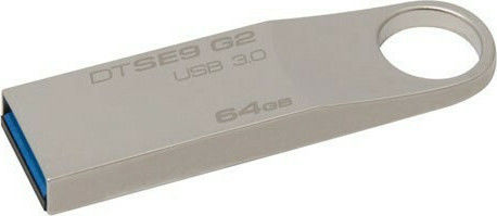 Kingston DataTraveler SE9 64GB USB 2.0 Stick Silver