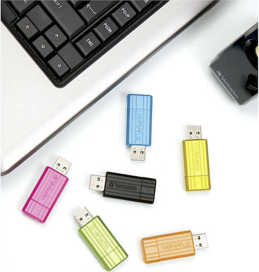Verbatim PinStripe 8GB USB 2.0 Stick Μαύρο