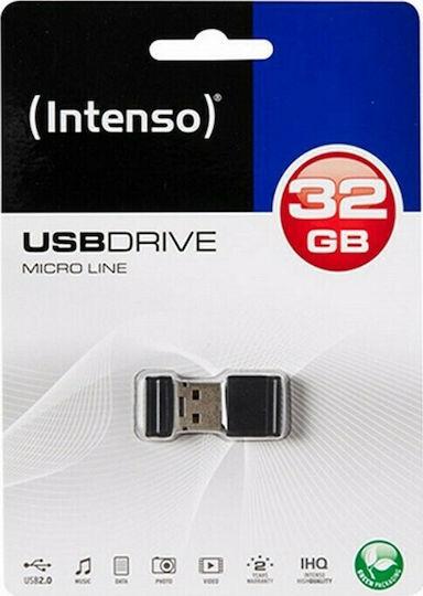 Intenso Micro Line 32GB USB 2.0 Stick Black