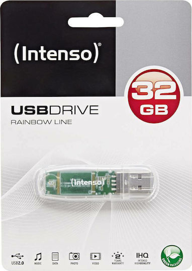 Intenso Rainbow Line 32GB USB 2.0 Stick Γκρι