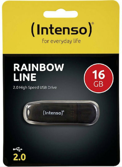 Intenso Rainbow Line 16GB USB 2.0 Stick Black