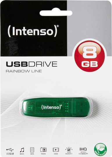 Intenso Rainbow Line 8GB USB 2.0 Stick Green