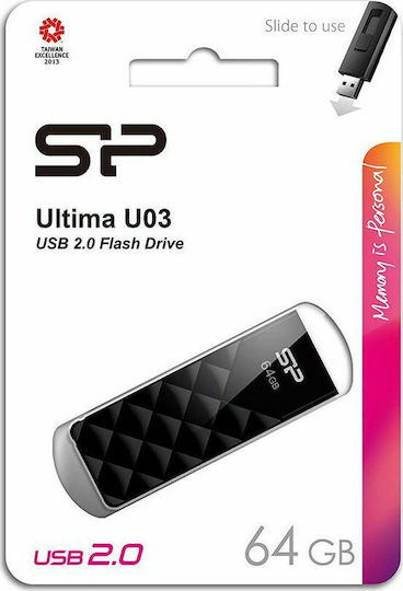 Silicon Power Ultima U03 64GB USB 2.0 Stick Black