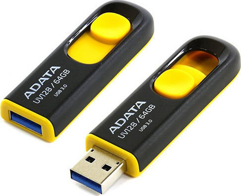 Adata DashDrive UV128 64GB USB 3.0 Stick Yellow