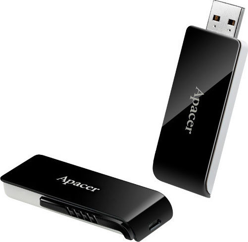 Apacer AH350 64GB USB 3.0 Stick Μαύρο