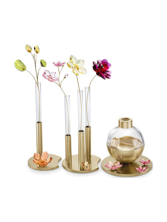 Swarovski Decorative Vase Gold 7x7x16cm
