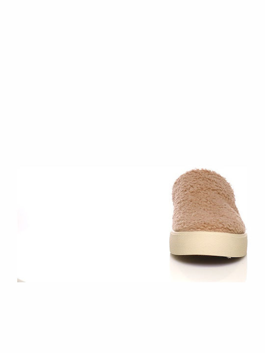 Sunset Fur Γυναικεία Slip-On Μπεζ
