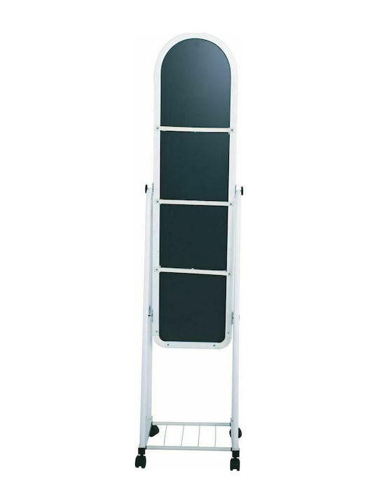 Woodwell Rolland Oglindă Arcuită cu Cadru Metalic Alb 160x43cm
