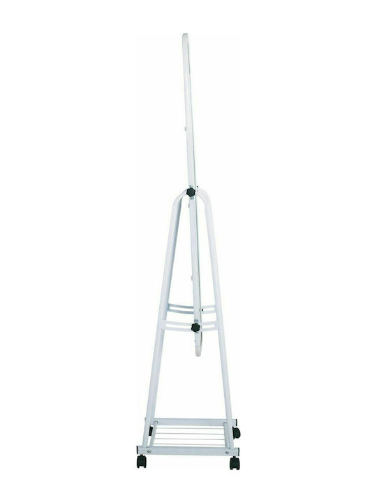 Woodwell Rolland Oglindă Arcuită cu Cadru Metalic Alb 160x43cm