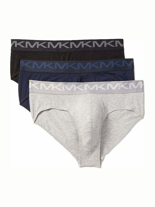 Men's Slips Black / Grey / Blue 3Pack