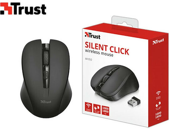 Trust Mydo Silent Click Ασύρματο Ποντίκι Μαύρο