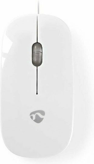 Nedis Wired Mouse Ενσύρματο Ποντίκι Λευκό