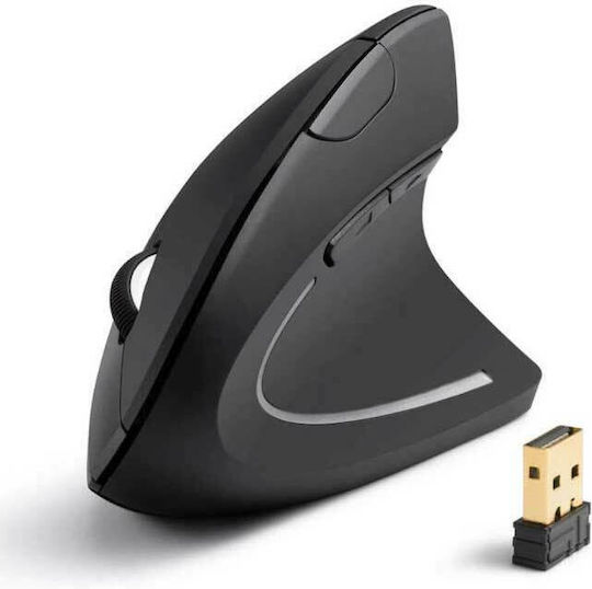 Gembird MUSW-ERGO-01 Kabellos Ergonomisch Vertikal Maus Schwarz