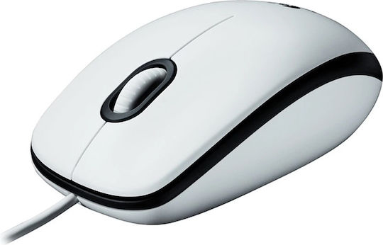 Logitech B100 Ενσύρματο Ποντίκι Λευκό