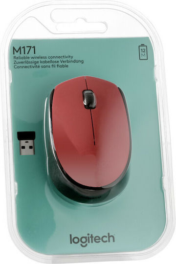 Logitech M171 Ασύρματο Mini Ποντίκι Κόκκινο