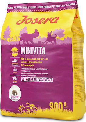 Josera Senior Minivita 0.9kg Dry Food Grain Free for Senior Dogs of Small Breeds with Salmon