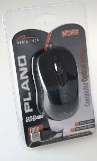 MT1091K Verkabelt Mini Maus Schwarz