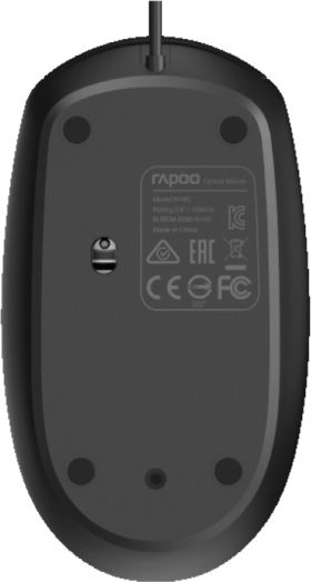 Rapoo N100 Ενσύρματο Ποντίκι Μαύρο