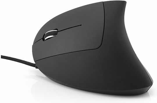 MediaRange MROS231 Verkabelt Ergonomisch Vertikal Maus für Linkshänder Schwarz