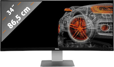 Dell UltraSharp U3415W 34" Ultrawide QHD 3440x1440 IPS Curved Monitor with 8ms GTG Response Time
