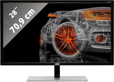 AOC U2879VF TN Gaming Monitor 28" 4K 3840x2160 με Χρόνο Απόκρισης 1ms GTG